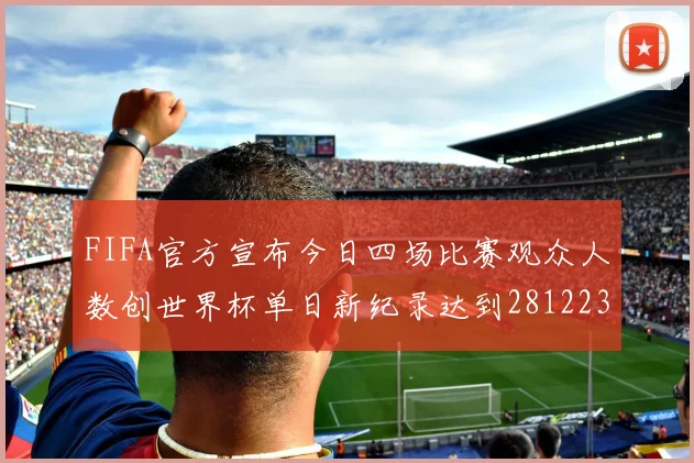 FIFA官方宣布今日四场比赛观众人数创世界杯单日新纪录达到281223人